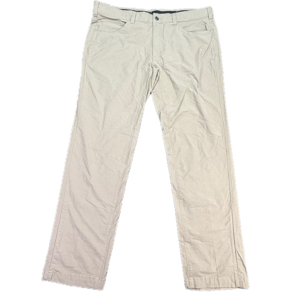 Eddie Bauer Voyager Flex Twill Pants Men 40/32 Tan Slim Fit 5-Pocket New